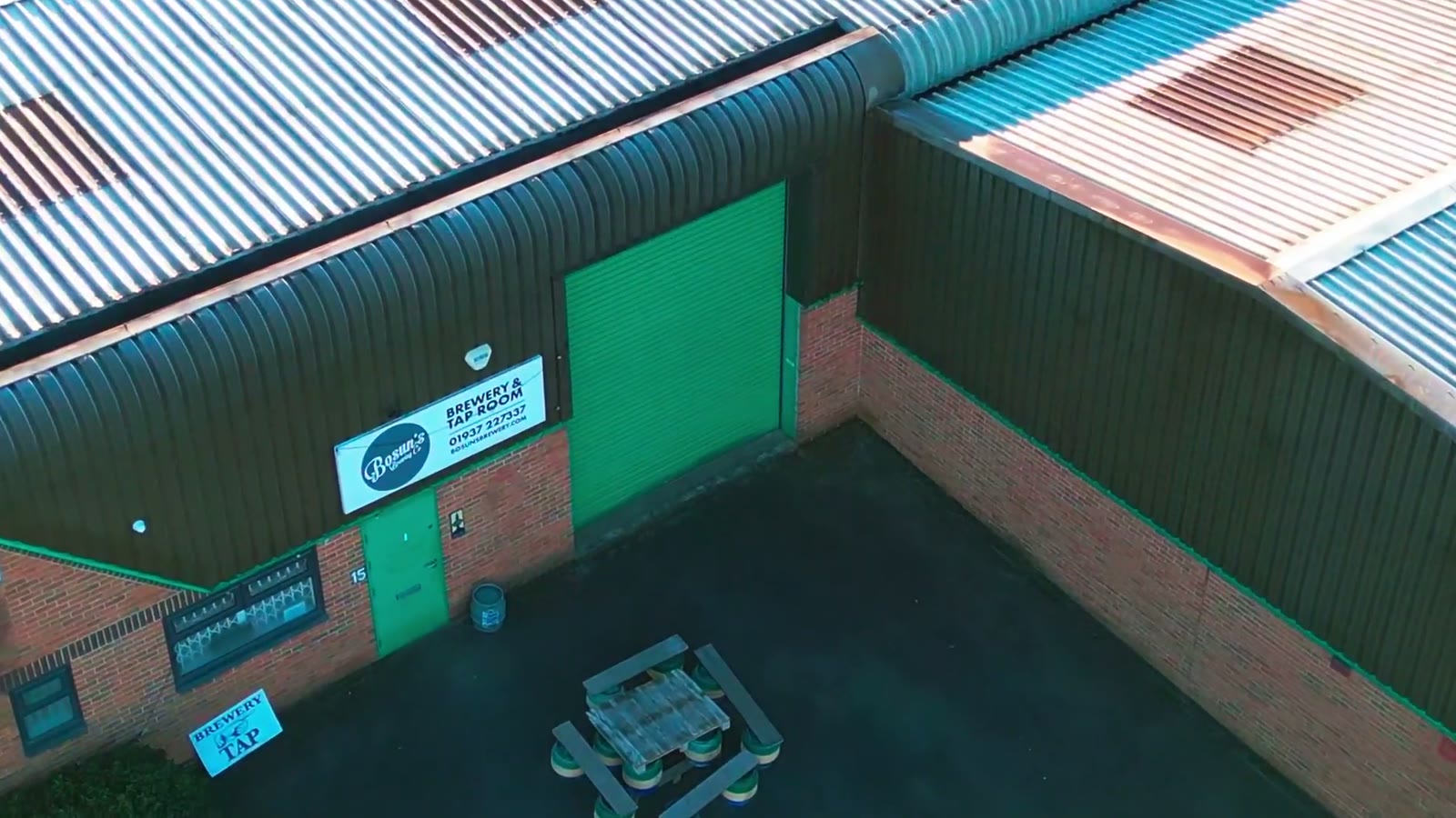 Aerial view of a unit on a trading estate